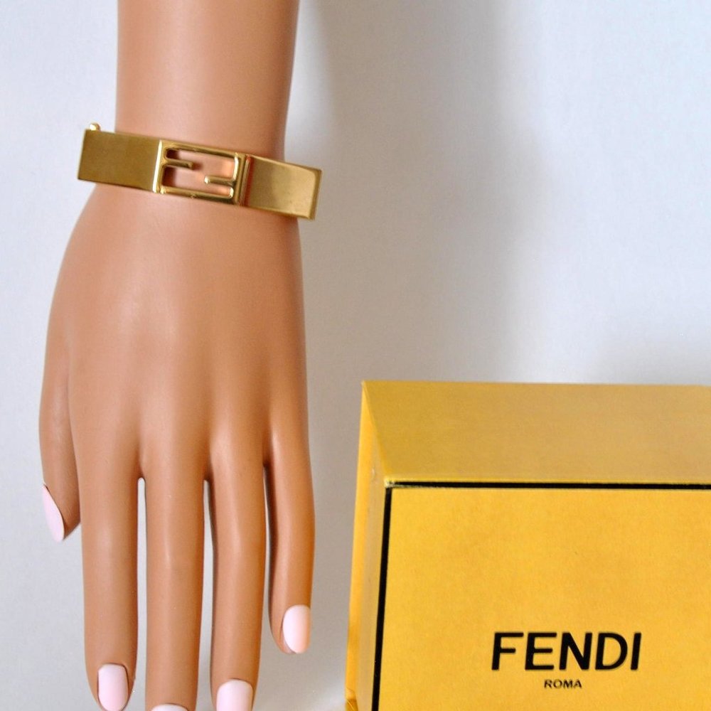 FENDI Bracelet Baguette FF Cuff Mafe in Italy in Original Box and Tags